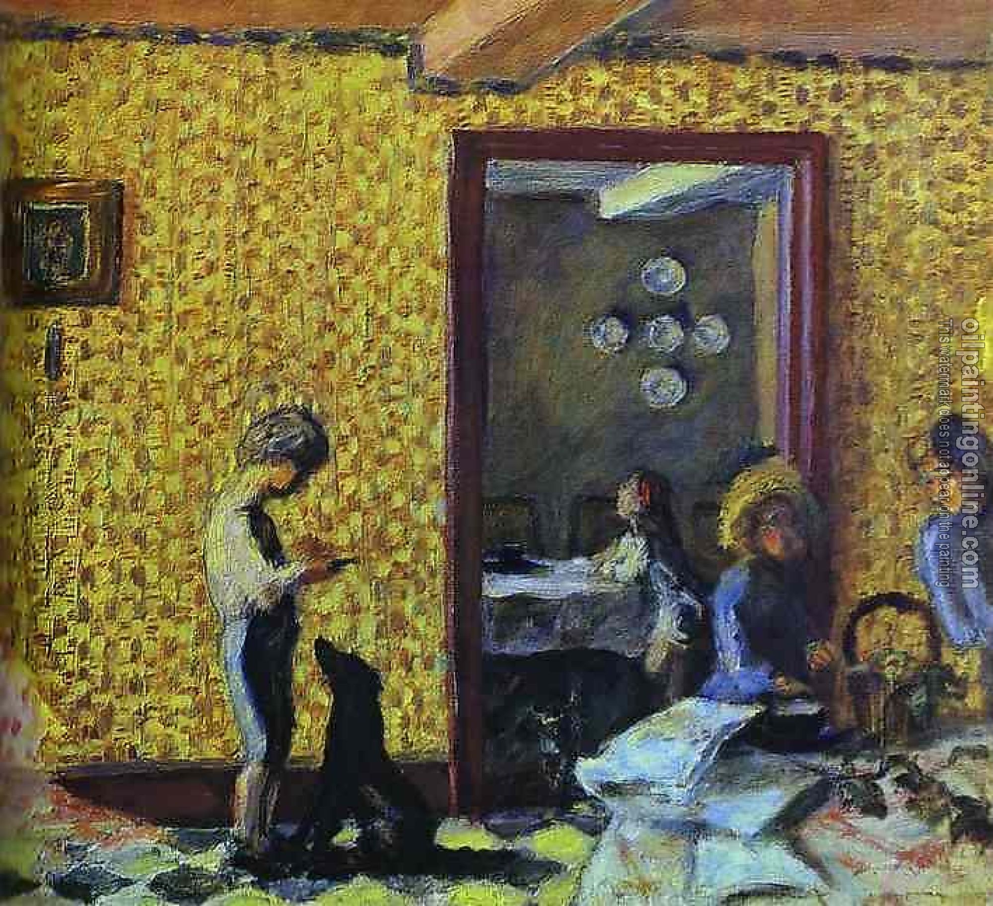 Pierre Bonnard - The Terrasse Children with Black Dog